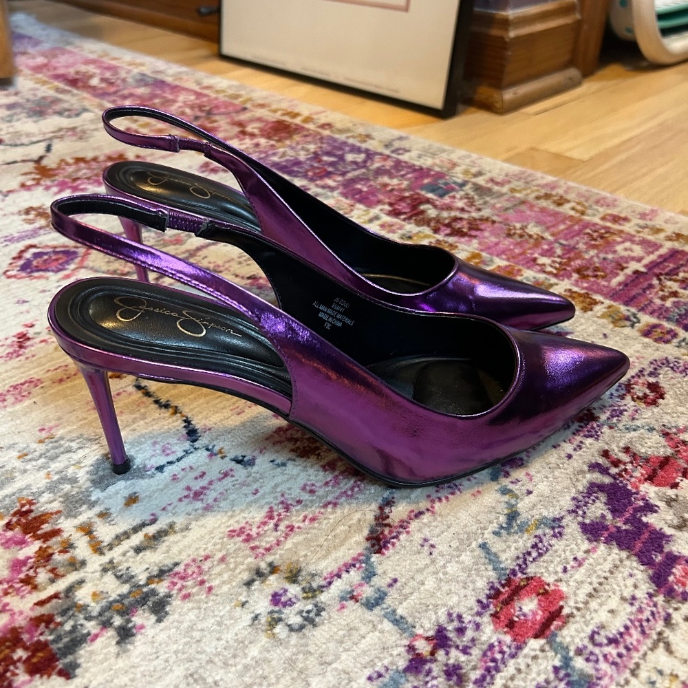 Jessica Simpson Souli Slingback Pump Purple Sz 9.5